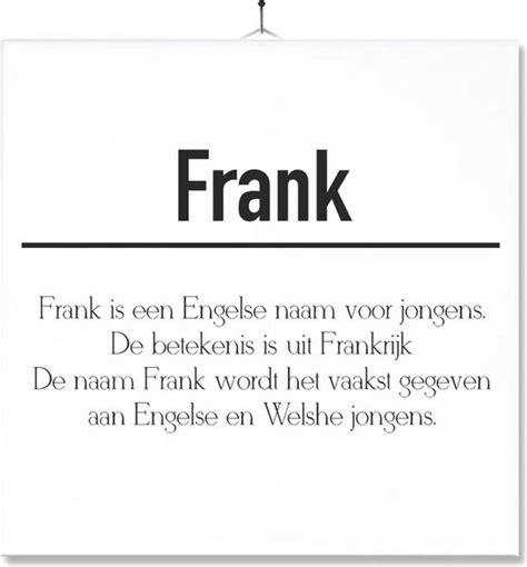 frank betekenis.